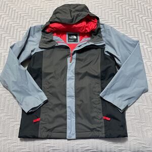 The North Face gray windbreaker light jacket boys size L